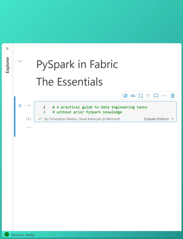 Cover of PySpark in Fabric — The Essentials